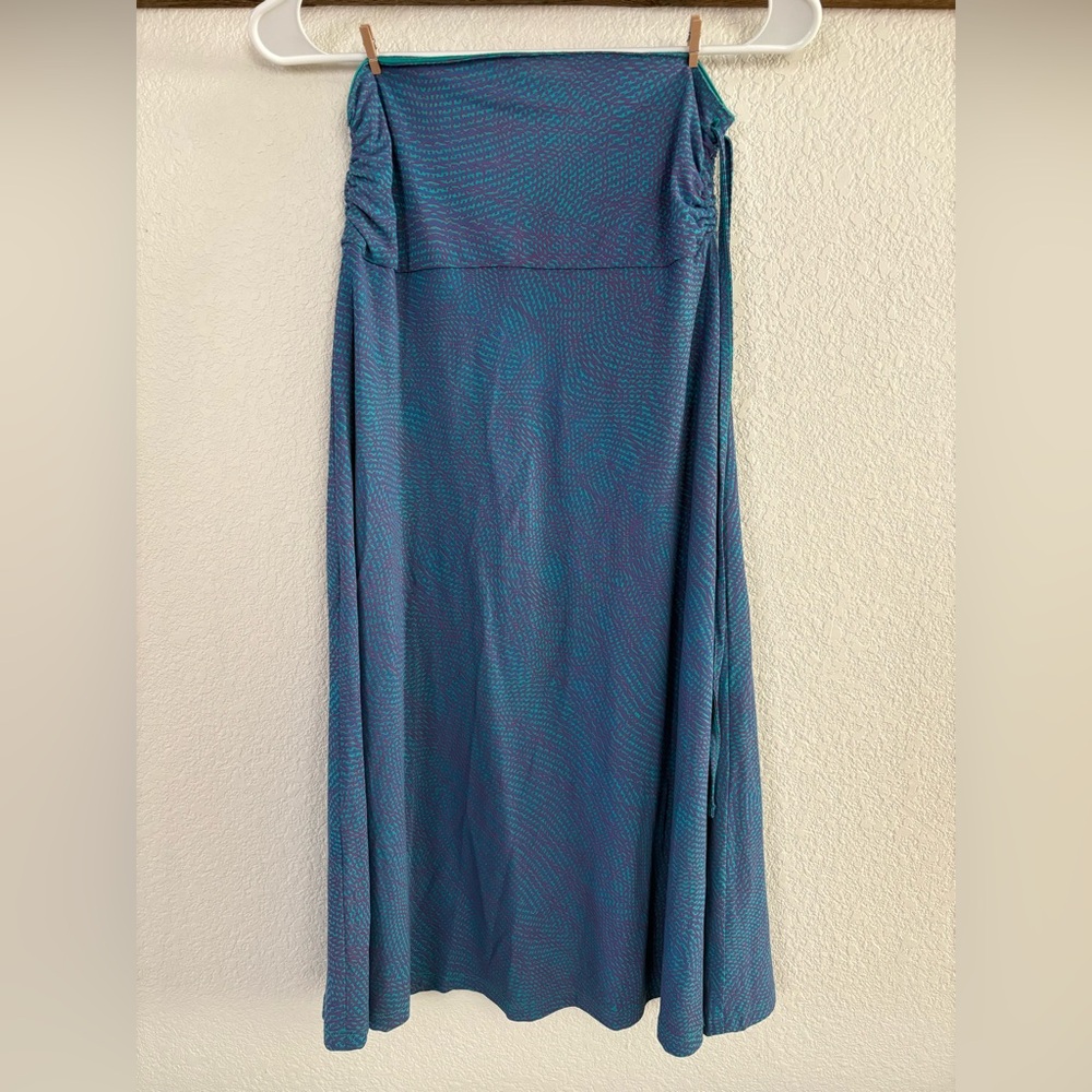 Alpine Design Teal Patterned Maxi Skirt